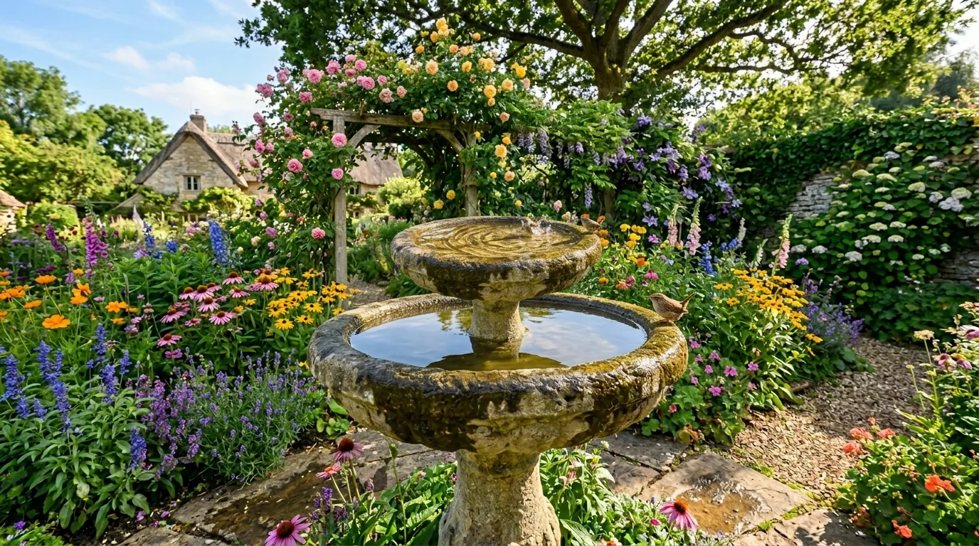 Tiered Stone Bird Bath